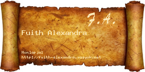 Fuith Alexandra névjegykártya