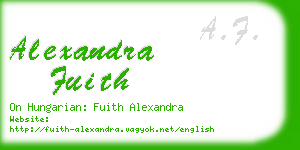 alexandra fuith business card